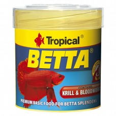 Сухий корм для акваріумних риб Tropical в пластівцях «Betta» 50 мл (для півників)