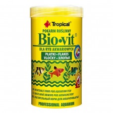 Сухий корм для акваріумних риб Tropical в пластівцях «Bio-Vit» 250 мл (для травоїдних риб)
