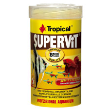 Сухий корм для акваріумних риб Tropical в пластівцях «Supervit» 100 мл (для всіх акваріумних риб)