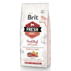 Сухий корм для цуценят та молодих собак великих порід Brit Fresh Beef Pumpkin Puppy Junior Growth & Joints 12 кг (яловичина)