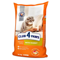 Сухий корм для дорослих котів Club 4 Paws Premium 14 кг (кролик)