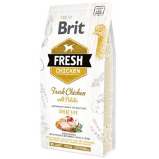Сухий корм для дорослих собак Brit Fresh Chicken with Potato Adult Great Life 2,5 кг (курка)