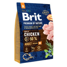 Сухий корм для дорослих собак середніх порід (вагою від 10 до 25 кг) Brit Premium Adult M 3 кг (курка)