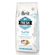 Сухий корм для дорослих собак великих порід Brit Fresh Fish Pumpkin Adult Muscles & Joints 12 кг (риба)
