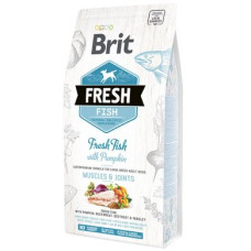 Сухий корм для дорослих собак великих порід Brit Fresh Fish with Pumpkin Adult Muscles & Joints 2,5 кг (риба)