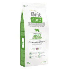 Сухий корм для дорослих собак великих порід (вагою від 25 до 45 кг) Brit Care GF Adult Large Breed Salmon & Potato 12 кг (лосось)