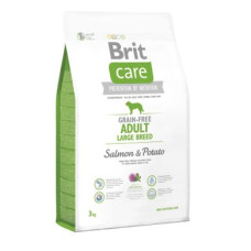Сухий корм для дорослих собак великих порід (вагою від 25 до 45 кг) Brit Care GF Adult Large Breed Salmon & Potato 3 кг (лосось)