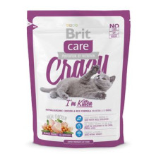 Сухий корм для кошенят Brit Care Cat Crazy Im Kitten 400 г (курка та рис)