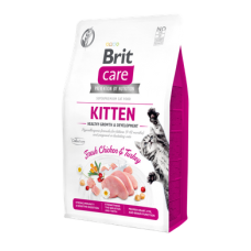 Сухий корм для кошенят Brit Care Cat GF Kitten HGrowth & Development 2 кг (курка і індичка)