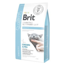 Сухий корм для котів, для зниження ваги Brit GF Veterinary Diet Obesity 2 кг (курка)