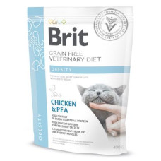 Сухий корм для котів, для зниження ваги Brit GF Veterinary Diet Obesity 400 г (курка)