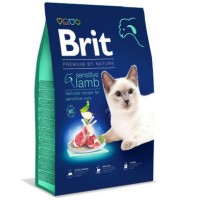 Сухой корм для котов с чувствительным пищеварением Brit Premium by Nature Cat Sensitive 8 кг (ягненок)