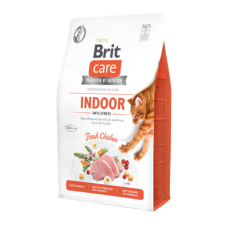 Сухий корм для котів, які мешкають в приміщенні Brit Care Cat GF Indoor Anti-stress 2 кг (курка)