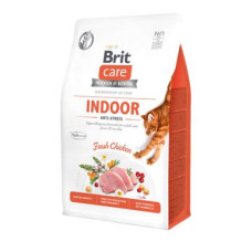 Сухий корм для котів, які мешкають в приміщенні Brit Care Cat GF Indoor Anti-stress 400 г (курка)