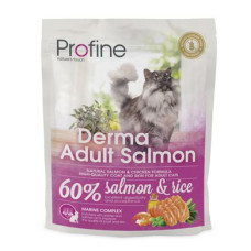 Сухий корм для котів, шерсть яких вимагає додаткового догляду Profine Cat Derma 300 г (лосось)