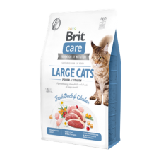 Сухий корм для котів великих порід Brit Care Cat GF Large cats Power & Vitality 2 кг (курка і качка)