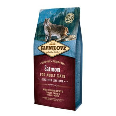 Сухий корм для котів з чутливим травленням Carnilove Cat Salmon - Sensitive & Long Hair 6 кг (лосось)