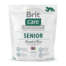 Сухий корм для літніх собак всіх порід Brit Care Senior Lamb & Rice 1 кг (ягня та рис)