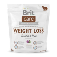 Сухий корм для собак із зайвою вагою Brit Care Weight Loss Rabbit & Rice 1 кг (кролик та рис)