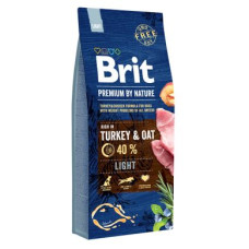 Сухий корм для собак із зайвою вагою Brit Premium Light 15 кг (індичка)