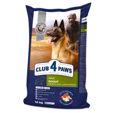 Сухий корм для собак середніх та великих порід Club 4 Paws Premium Scout 14 кг (курка)