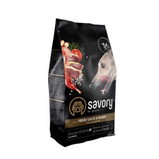 Корм сухий Savory Adult All Breeds rich in Fresh Duck and Rabbit для собак усіх порід зі свіжою качкою та кроликом 3 кг