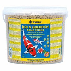 Сухий корм для ставкових риб Tropical в паличках «Koi & Goldfish Basic Sticks» 5 л (для всіх ставкових риб)