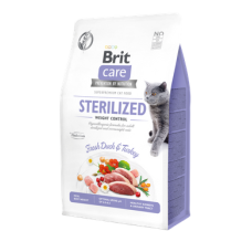 Сухий корм для стерелізованних котів із зайвою вагою Brit Care Cat GF Sterilized Weight Control 2 кг (качка і індичка)