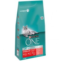Сухой корм для стерилизованных кошек Purina One Sterilised 1,5 кг (лосось)
