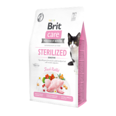 Сухий корм для стерилізованих котів з чутливим травленням Brit Care Cat GF Sterilized Sensitive 2 кг (кролик)