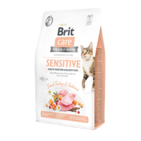 Сухий корм для вибагливих котів Brit Care Cat GF Sensitive HDigestion & Delicate Taste 2 кг (індичка і лосось)