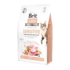 Сухий корм для вибагливих котів Brit Care Cat GF Sensitive HDigestion & Delicate Taste 2 кг (індичка і лосось)