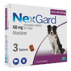 Таблетки для собак Merial «NexGard» (Нексгард) від 10 до 25 кг, 3 таблетки (від зовнішніх паразитів)
