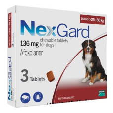 Таблетки для собак Merial «NexGard» (Нексгард) від 25 до 50 кг, 3 таблетки (від зовнішніх паразитів)