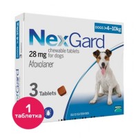 Таблетки для собак Merial «NexGard» (Нексгард) от 4 до 10 кг, 1 таблетка (от внешних паразитов)