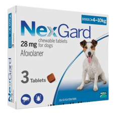 Таблетки для собак Merial «NexGard» (Нексгард) від 4 до 10 кг, 3 таблетки (від зовнішніх паразитів)