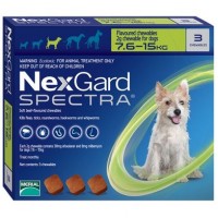 Таблетки для собак Merial «NexGard Spectra» (Нексгард Спектра) від 7,6 до 15 кг, 3 таблетки (від зовнішніх та внутрішніх паразитів)