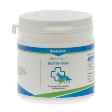 Вітаміни для котів та собак Canina «PETVITAL Biotin-Tabs» 50 таблеток, 100 г (для шкіри та шерсті) - dgs