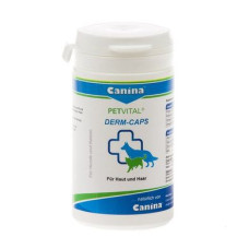 Вітаміни для котів та собак Canina «PETVITAL Dеrm-Caps» 100 капсул, 40 г (для шкіри та шерсті)