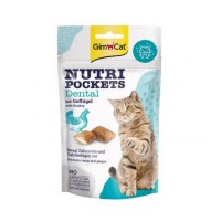 Вітамінні ласощі для котів GimCat Nutri Pockets Dental для зубів 60 г (для гігієни ротової порожнини)