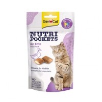 Вітамінні ласощі для котів GimCat Nutri Pockets Качка + Мультивітамін 60 г