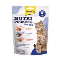 Вітамінні ласощі для котів GimCat Nutri Pockets Морський мікс 150 г (повсякденний)