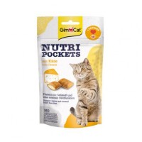 Вітамінні ласощі для котів GimCat Nutri Pockets Сир + Таурин 60 г (для очей та сердця)