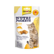 Вітамінні ласощі для котів GimCat Nutri Pockets Сир + Таурин 60 г (для очей та сердця)