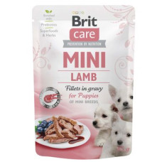Вологий корм для цуценят Brit Care Mini pouch 85 g філе в соусі (ягня)