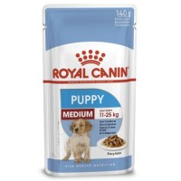 Вологий корм для цуценят та молодих собак середніх порід Royal Canin Medium Puppy 140 г (домашня птиця)