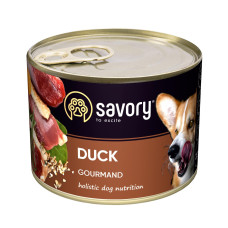 Вологий корм для дорослих собак Savory 200 г (качка)