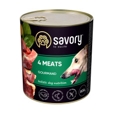 Вологий корм для дорослих собак Savory 800 г (м'ясне асорті)