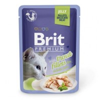 Влажный корм для кошек Brit Premium Cat Trout Fillets Jelly pouch 85 г (филе форели в желе)