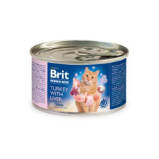 Вологий корм для котів Brit Premium Turkey & Liver 200 г (паштет з індичкою та печінкою)
